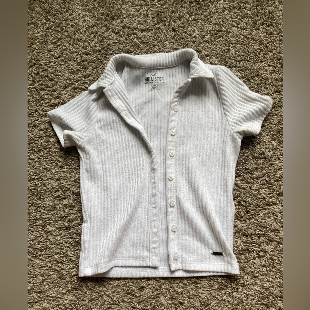 Hollister White Button-up